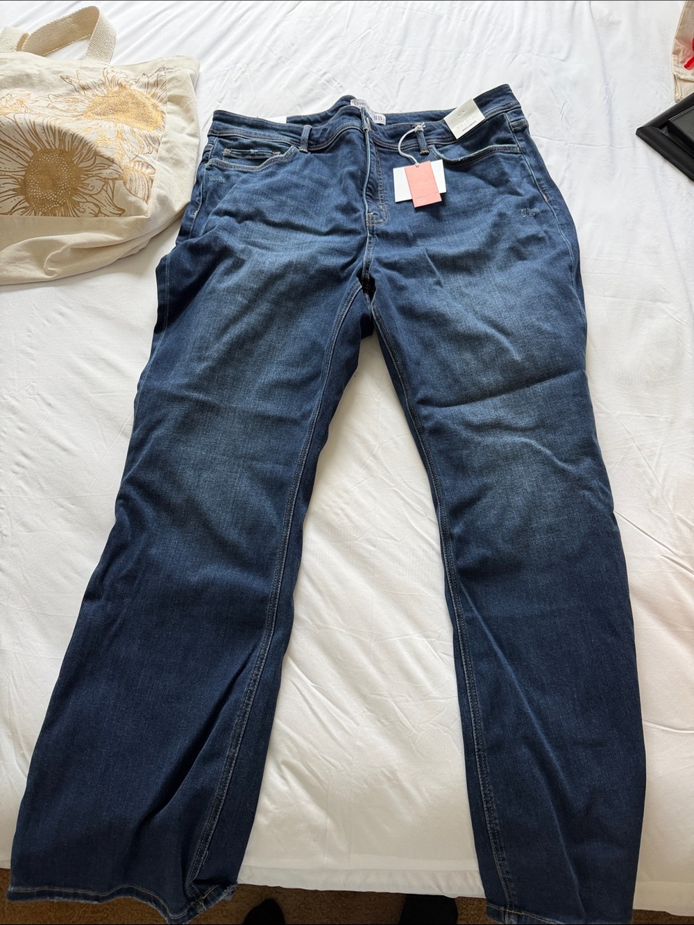 Women’s Dark Blue Boot Cut Jeans — Casual Stretch Fit